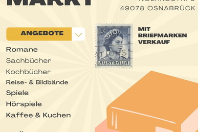 Flohmarkt f&uuml;r B&uuml;cher und Briefmarken am 10. Januar 2026